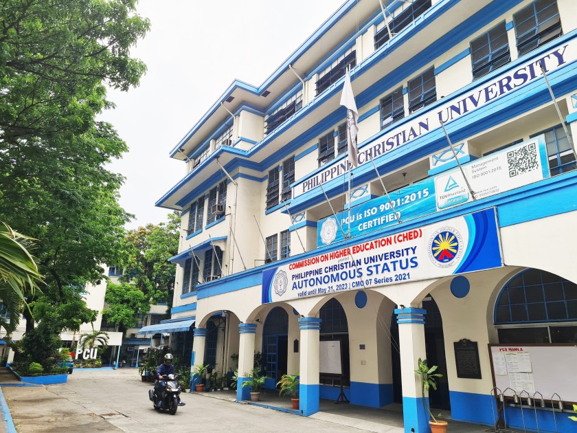 The front of the main building of Philippine Christian University in Manila